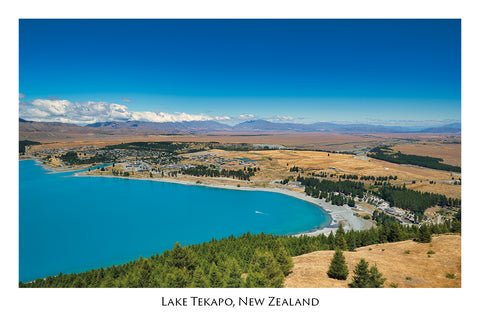 718 - Post Art Postcard - Lake Tekapo from Mount John