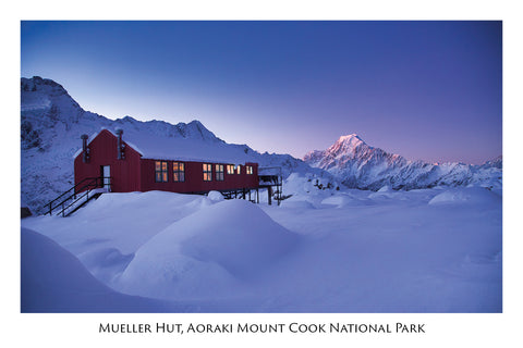 739 - Post Art Postcard - Mueller Hut Aoraki Mount Cook