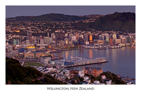 740 - Post Art Postcard - Wellington from Mount Victoria