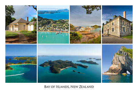 748 - Post Art Postcard - Bay of Island Composite