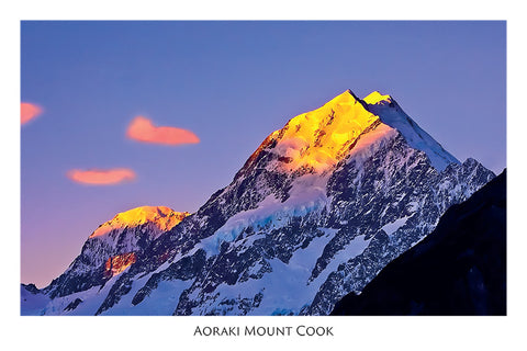 88 - Post Art Postcard - Mt Cook Sunset