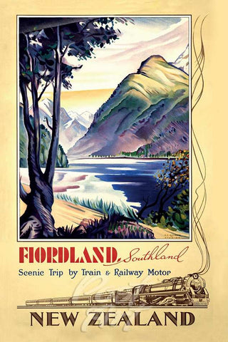 901 - Post Art Postcard - Fiordland Vintage