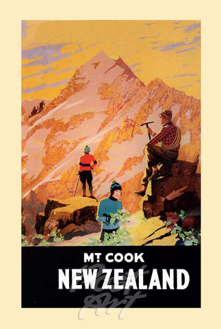 910 - Post Art Postcard - Mt Cook Vintage