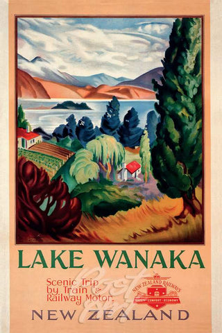 913 - Post Art Postcard - Lake Wanaka Vintage