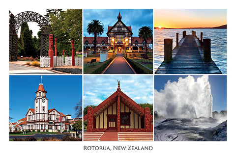 N43 - Post Art Postcard - Rotorua Composite