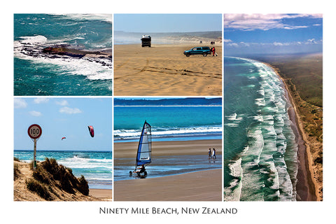 N75 - Post Art Postcard - 90 Mile Beach Composite