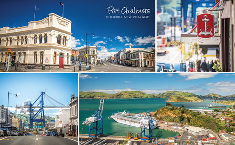 PCL1005 - Sisson Postcard - Port Chalmers Montage