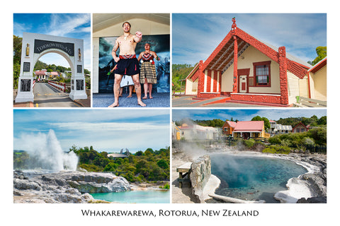 WHK1 - Post Art Postcard - Whakarewarewa Composite
